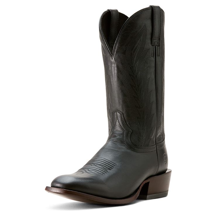 Be the best-dressed on every occasion in this sophisticated boot. With a timeless, understated design and refined French-toe profile, it'll turn heads from the boardroom to the poker room. Willie Western Boot | Product Features : 0 : ATS® technology provides ergonomic support on uneven terrain, 1 : Removable All Day Cushioning insole, 2 : Resolable, handcrafted nine-iron leather sole for flexibility, 3 : Goodyear welt construction, 4 : Nine-row stitch pattern, 5 : Ariat is including you in its d French Toes, Poker Room, Black Week, Western Boot, Trending Sneakers, Goodyear Welt, Midnight Black, Western Boots, Leather Working