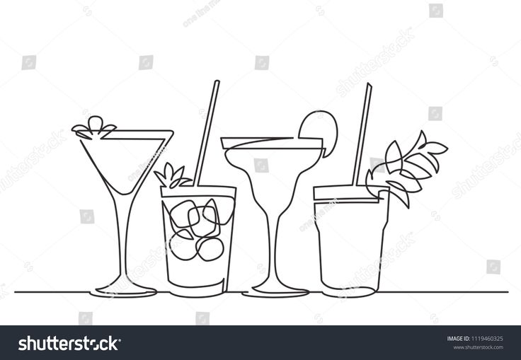 three different types of cocktails on a white background