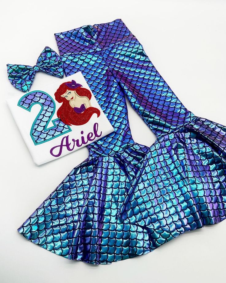 the little mermaid costume is ready to be worn