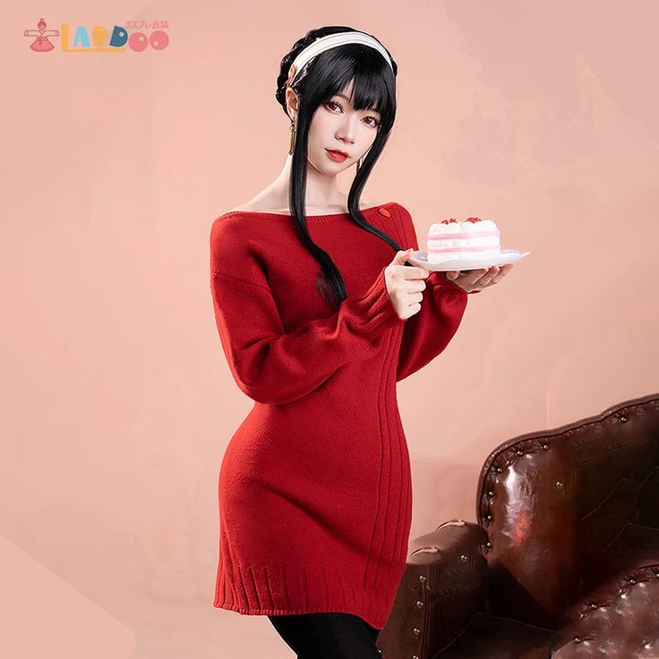 Lardoo Yor Forger Costume Cosplay Yor Forger Red Sweater Dress Anime Spy X Family Cosplay Women Casual Wear In Stock - AliExpress 200000532 Yor Forger Red Sweater, Yor Forger Costume, Sweater Moodboard, Yor Cosplay, Spy X Family Cosplay, Yor Forger Cosplay, Women Casual Wear, Family Cosplay, Anime Spy X Family