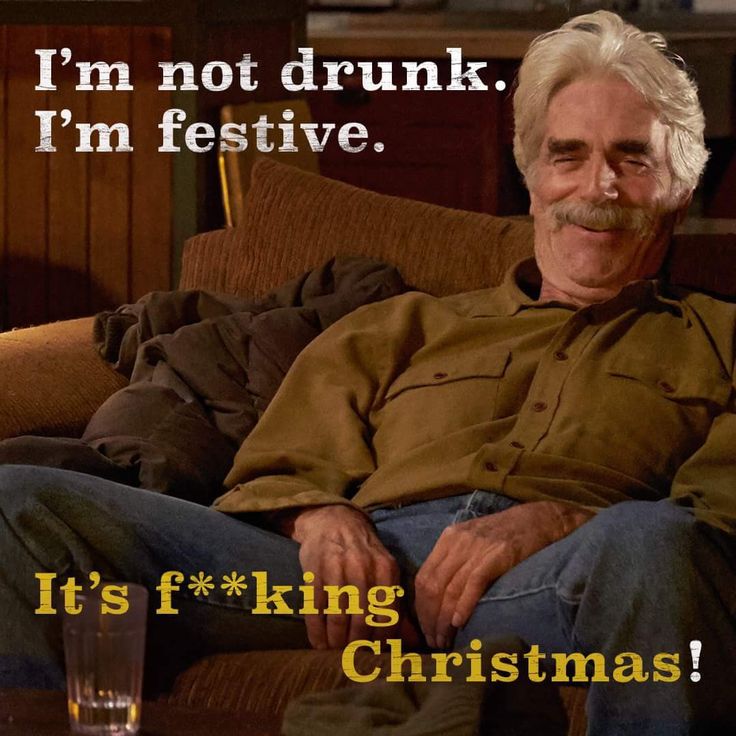 an old man sitting on a couch with a glass in front of him that says, i'm not drunk im festive it's king christmas