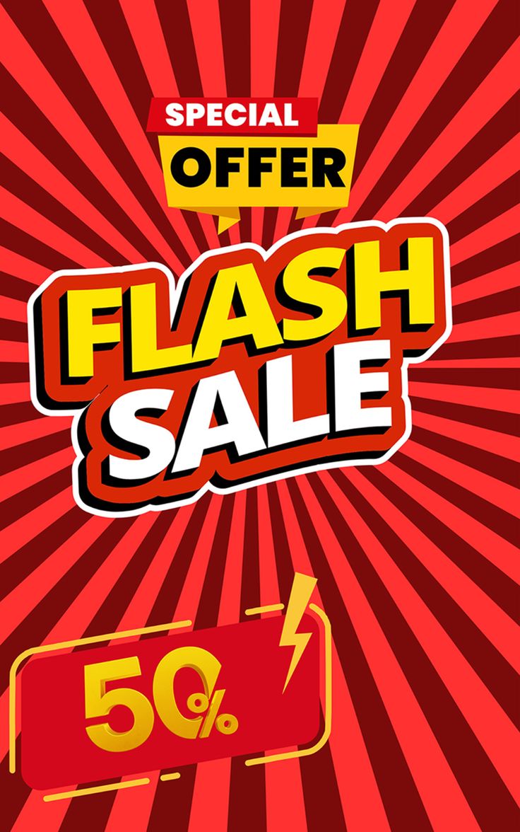 the flash sale is on and it's up to 50 % off with this special offer