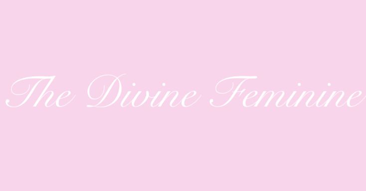 the divine feminine logo on a pink background