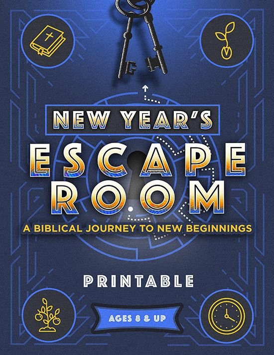 the new year's escape room is coming to an end in this graphic style