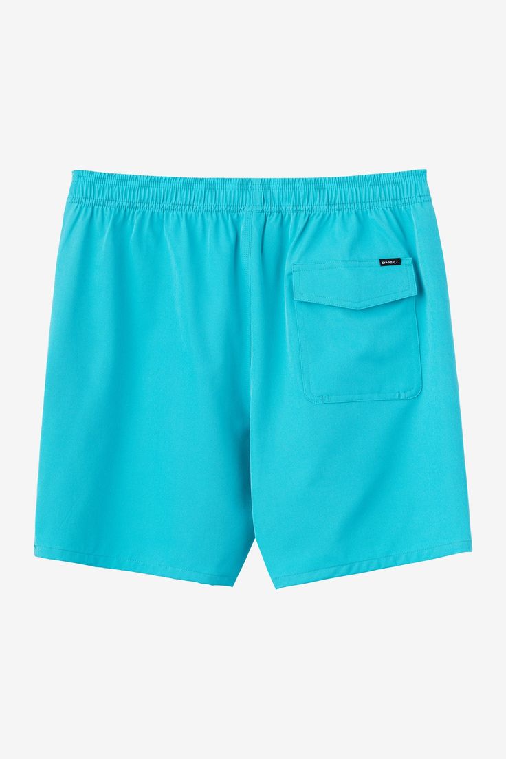 Ready for sunshine and long days at the beach or by the pool. Our trunks feature an elastic waist that's fully adjustable so you can get the perfect fit every time. Side pockets offer extra storage while the shorter outseam creates a vintage-inspired look. O'Neill Men's swim trunk 17" Outseam- well above the knee fit Hyperfreak stretch O'Neill Hyperdry DWR Elastic waist with tunnel drawcord Hand pockets, back pocket Anti-rash hyperthread 90% Polyester, 10% Elastane Beachy Bottoms With Built-in Shorts For Pool, Beach Vacation Bottoms With Pockets, Blue Swim Trunks With Elastic Waistband For Poolside, Casual Swim Trunks Upf 50+ For Pool, Summer Pool Bottoms With Upf 50+, Blue Shorts For Poolside And Warm Weather, Beachwear Bottoms With Pockets For Beach Season, Beachy Bottoms With Pockets For Vacation, Beachwear Bottoms With Pockets