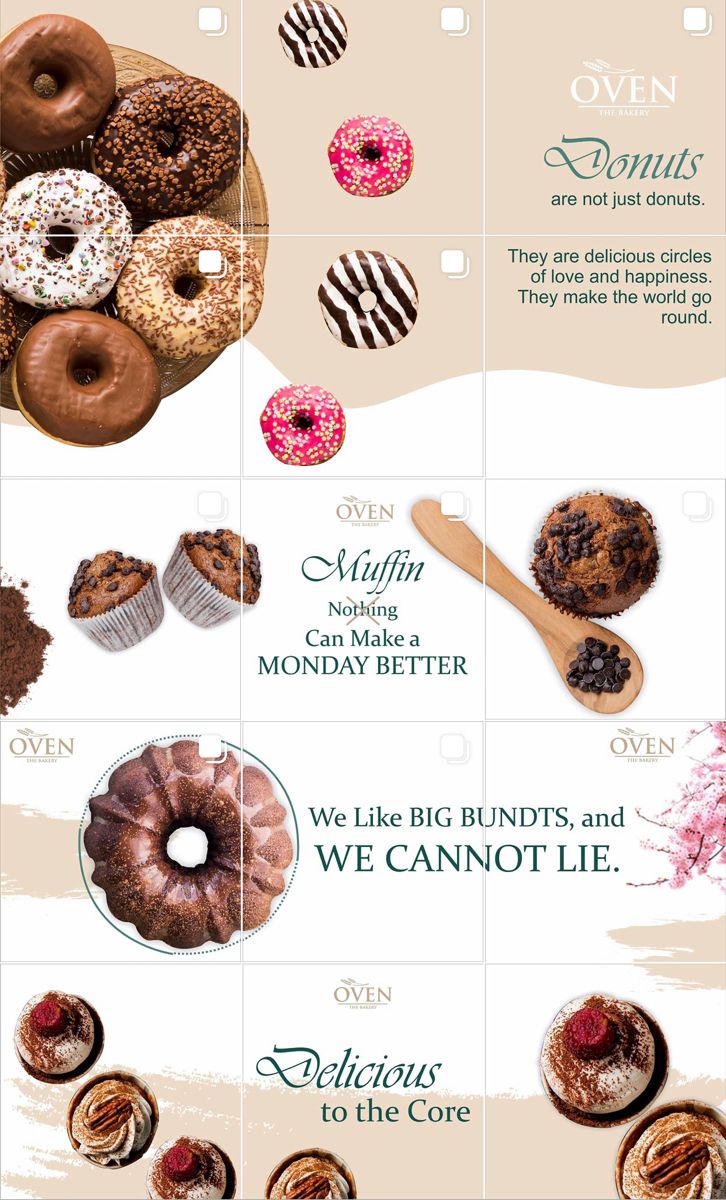 a poster with different types of doughnuts on it's sides and the words, we like big bundts, and we cannot lie to the core