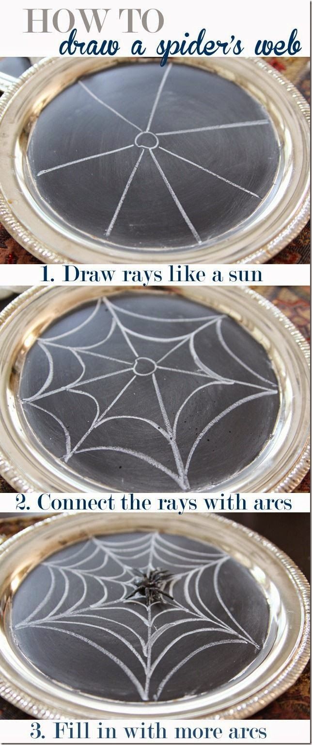 Spiderweb Chalkboard Art, Halloween Chalkboard Art Easy, October Chalkboard Art, Halloween Chalkboard Ideas, Draw A Spider Web, Images To Draw, Web Bar, Draw A Spider, Halloween Chalkboard Art