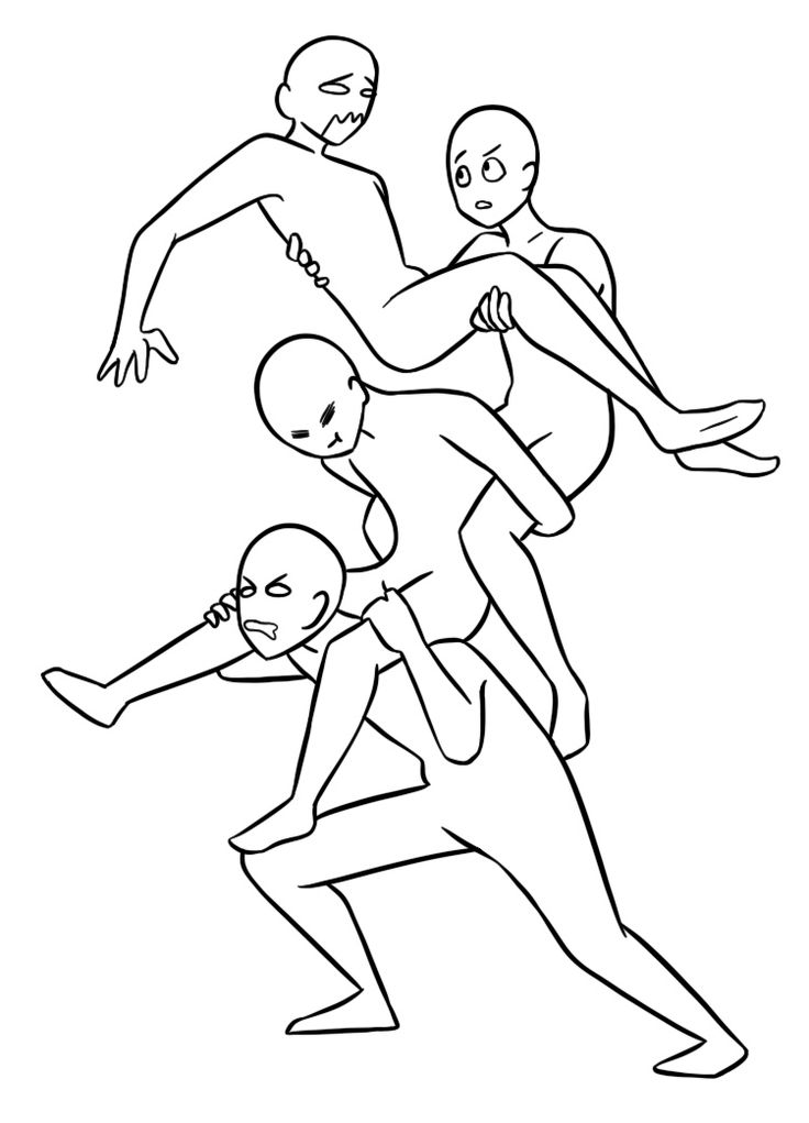 three people are playing with each other while one person has his arm around the other