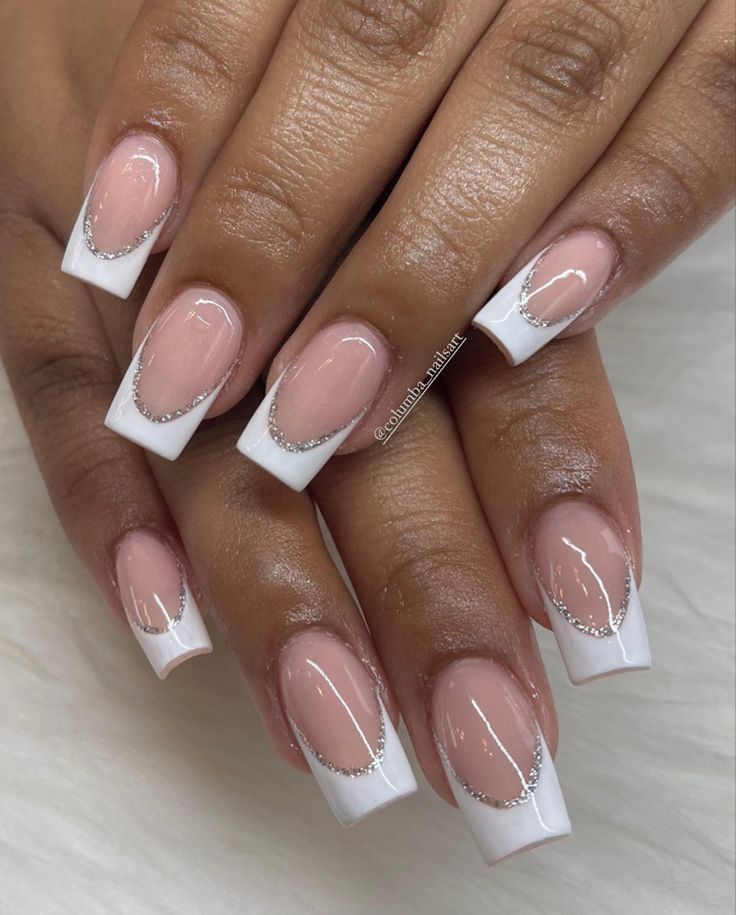 White Tip Acrylic Nails, Holiday Acrylic Nails, Gel Nails French, White Tip Nails, French Manicure Designs, White Tips, Nagellack Trends, French Tip Nail Designs, French Manicure Nails