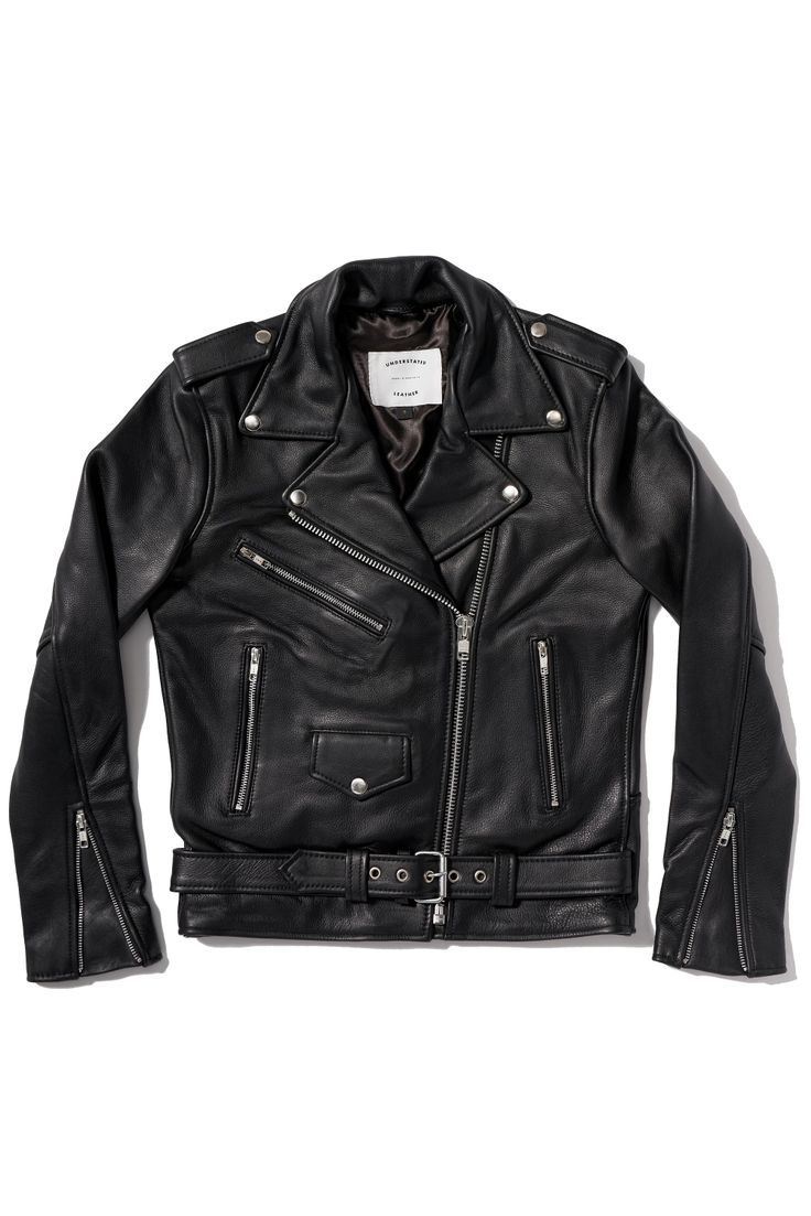 Easy Rider Jacket — Understated Leather Moto Leather Outerwear With Double-needle Sleeve, Fall Cafe Racer Leather Jacket For Streetwear, Fall Cafe Racer Biker Jacket For Motorcycling, Fall Cafe Racer Biker Jacket For Streetwear, Fall Streetwear Cafe Racer Leather Jacket, Leather Jacket With Zipper For Motorcycling, Leather Jacket With Zipper Closure For Motorcycling, Leather Biker Jacket For Motorcycling, Cafe Racer Leather Jacket For Motorcycling In Fall