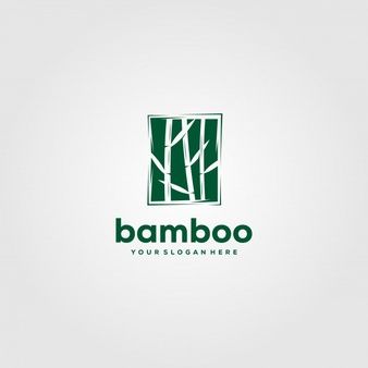 the bamboo logo is green and white