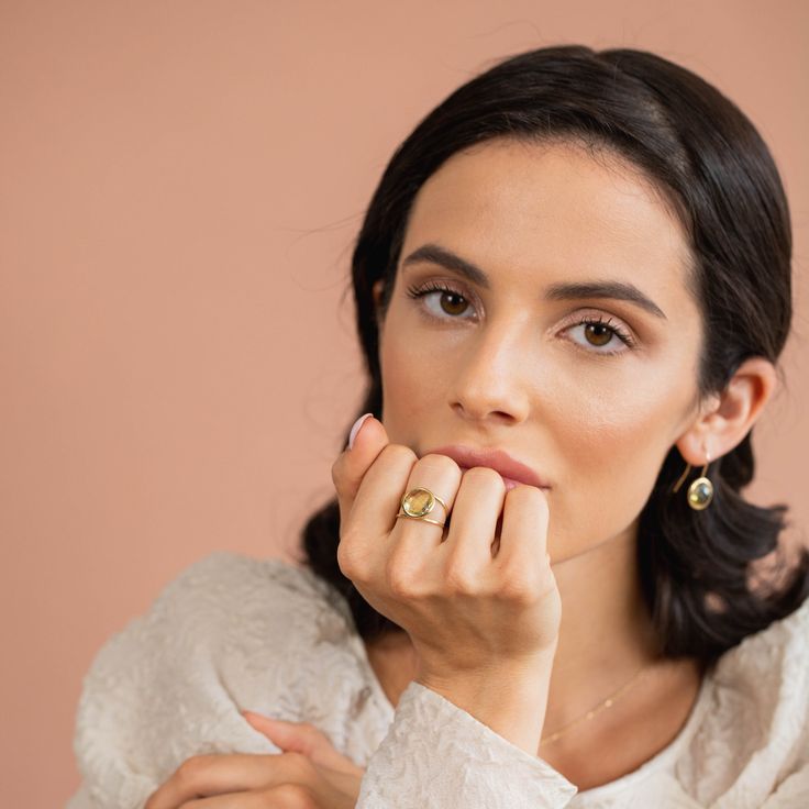 Lemon Quartz ring with double band in 14K solid gold. A modern and timeless stone ring with a natural quartz gemstone. A perfect gem gold ring for women, dainty and subtle that adds glam to every outfit. The best for her. 100% handcrafted with love! D E T A I L S ● Metal: 14K solid gold or 14K white gold or 14K rose gold ● Gemstone: Lemon Quartz, briolette cut ● Stone Diameter: 10mm (0.4in) or 12mm (0.5in) R I N G ∙ S I Z I N G For General Reference: ● we use standard US Ring Sizing ● an average Timeless Gold Dome Ring With Gemstone, Modern Gold Signet Ring With Birthstone, Minimalist Gold Signet Ring With Gemstone, Classic Signet Ring With Gemstone, Elegant Gold Dome Ring With Gemstone, Modern Dome Ring As Gift, Yellow Gold Dome Ring With Gemstone For Gift, Elegant Gold Signet Ring With Birthstone, Gold Minimalist Solitaire Signet Ring