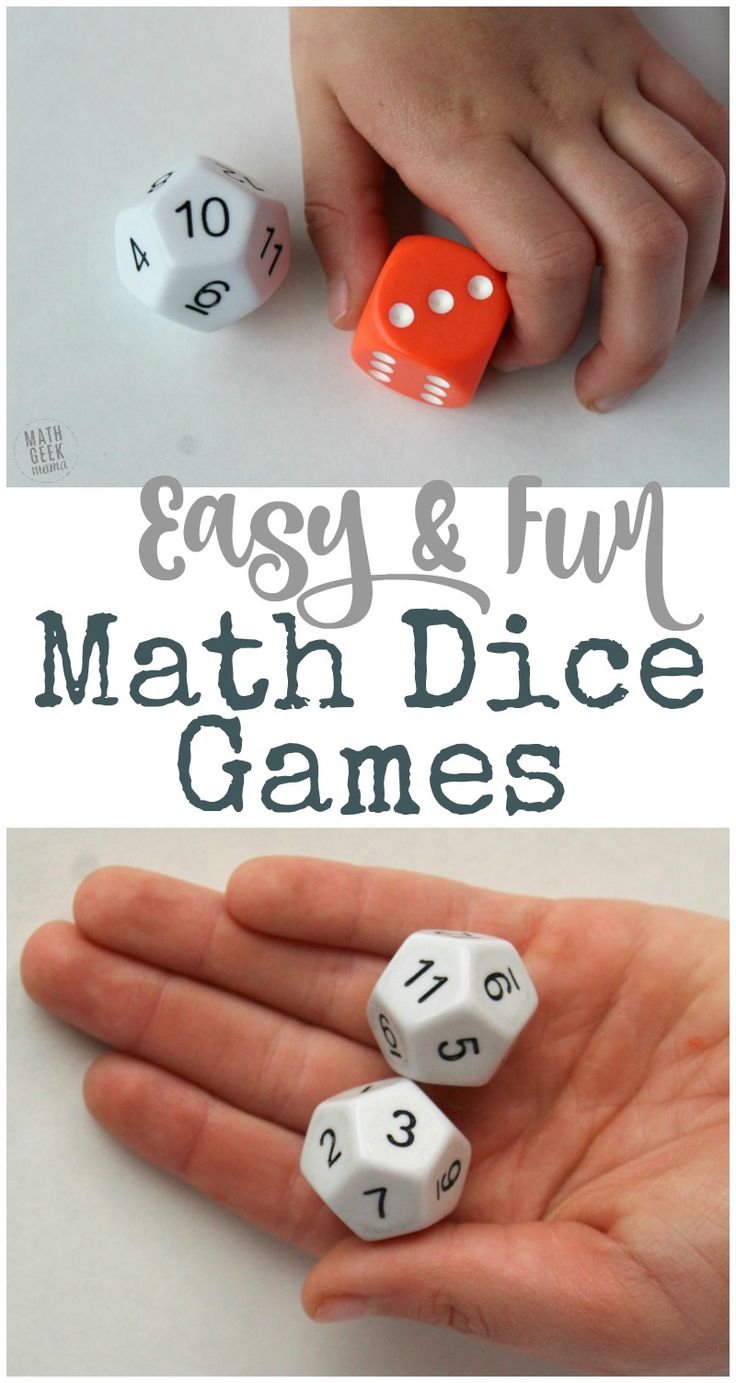 an easy and fun math dice game for kids