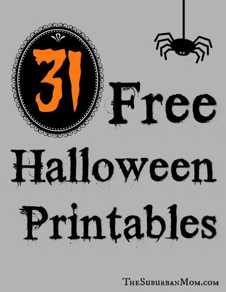 the 31 free halloween printables