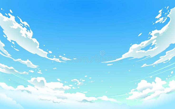 the sky is filled with white clouds and blue skies are in the background royalty illustration