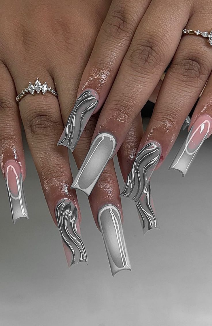 Freestyle Acrylic Nails, 2024 Nails, Stunning Nail Designs, Eye Nails, Drip Nails, Colored Acrylic Nails, Girly Acrylic Nails, Y2k Nails, French Acrylic Nails