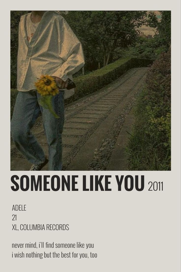 someone like you 2011 album cover art by alex columbia records, featuring an image of a man holding a sunflower in his right hand