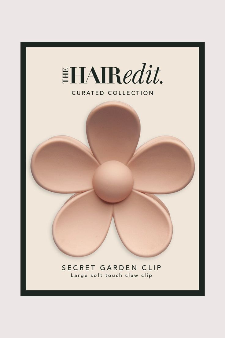 The secret to a fun and chic half- or full up do? This bloomin' flower clip. Chic soft touch matte finish Ideal for half-up styles and more Works for all hair types Claw Clips For Thick Hair, Flower Claw Clip, Tarte Shape Tape, Nail Polish Stickers, Shorter Hair, Shape Tape, The Secret Garden, Everyday Chic, Luxury Makeup