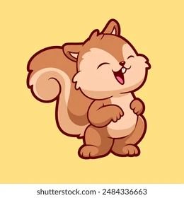 an image of a cute squirrel cartoon character