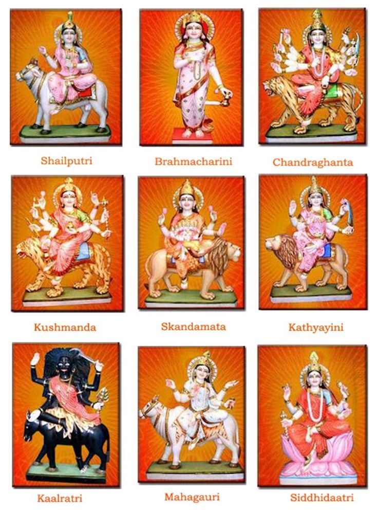 the twelve hindu deities are depicted in this image, with their names on each side