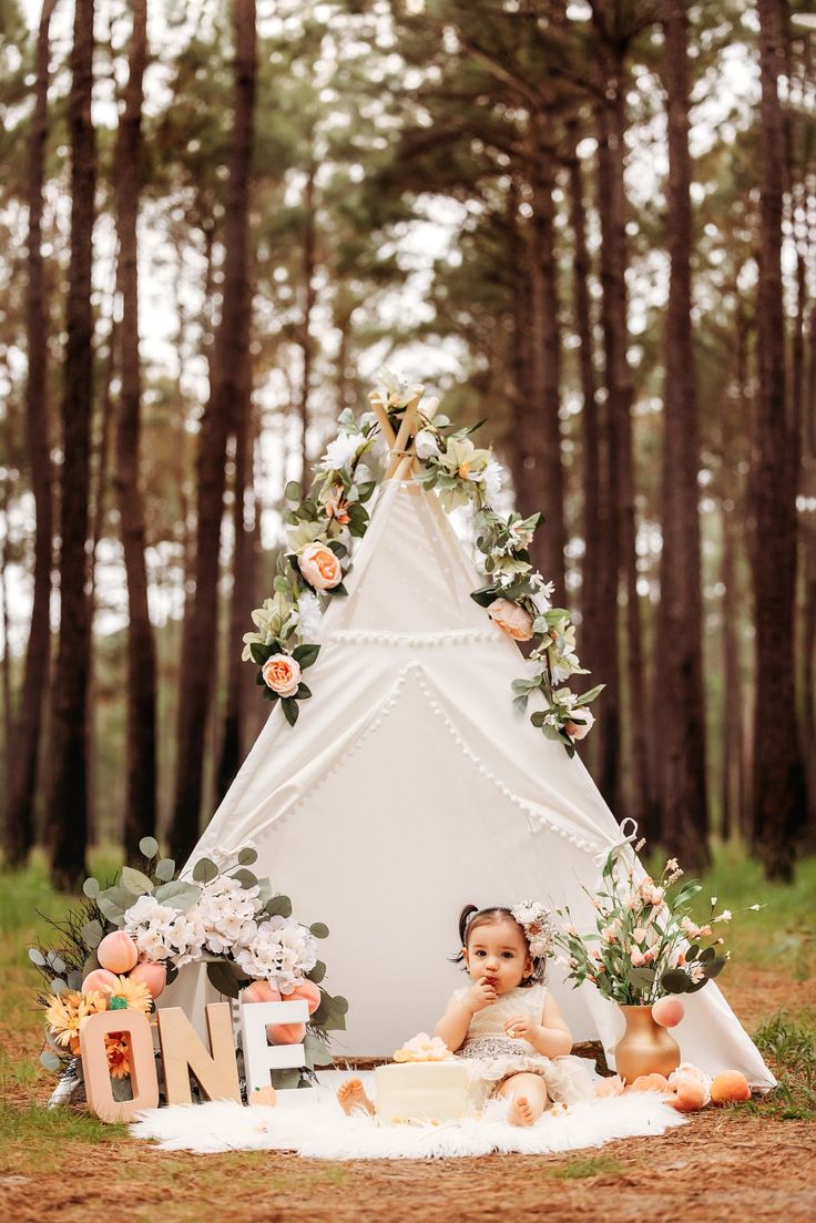 Family Photo Themes, Teepee Cake Smash, Teepee Picnic, Baby Birthday Photoshoot, 1st Birthday Girl Decorations, Baby Birthday Decorations, 1st Birthday Pictures, 1st Birthday Photoshoot, First Birthday Pictures