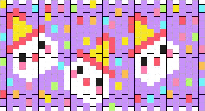 the pattern is made up of squares with different colors and shapes on each one side