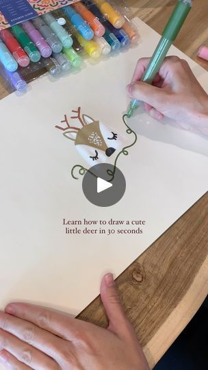 10K views · 127 reactions | How cute is this little deer? ❤️ 

These medium tip acrylic markers from @grabieofficial are my favorites to color with! They go on so smoothly and effortlessly.

#acrylicmarkers #letsgrabie #paintpens #drawingtutorial #directeddrawing #easydrawingtutorials | Lisa I Cricut Tutorials & Crafts Acrylic Markers, Directed Drawing, 10k Views, Cricut Tutorials, Animal Crafts, Paint Pens, Learn To Draw, My Favorites, Craft Tutorials