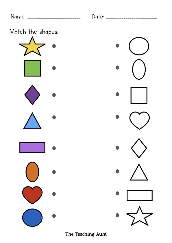 a worksheet with different shapes and numbers for kids to learn how to draw them