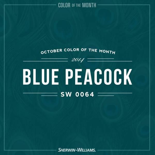 blue peacock sw 0064 color of the month