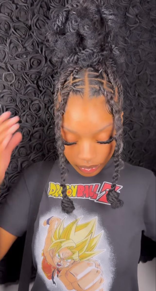 Loc With Weave Ponytail, Locs With Weave Ponytail, Ponytail Over Locs, Pigtail Locs, Loc Pigtails, Locs In Pigtails, Weave Ponytail, Dreads Girl, Quick Natural Hair Styles