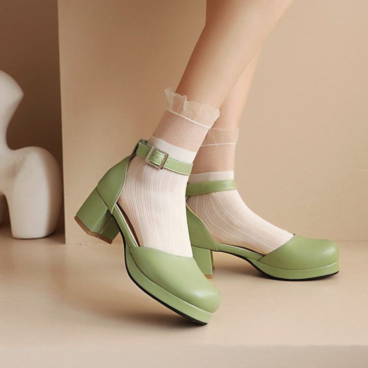 Gender: For Women Style: Fashion,KoreanOccasion: Casual,Party/Club,Office/CareerHeel Height: 5cmPlatform Height: 2cmSeason: Spring,Summer,Fall/Autumn,WinterPackage Contents: 1 x Shoes (Pair)Size Guide:28 = foot length 18.5-19cm (Foot width=6.5-7cm)29 = foot length 19-19.5cm (Foot width=7cm)30 = foot length 19.5-20cm (Foot width=7-7.5cm)31 = foot length 20-20.5cm (Foot width=7.5cm)32 = foot length 20.5-21cm (Foot width=7.5-8cm)33 = foot length 21-21.5cm (Foot width=8cm)34 = foot length 21.5-22cm Mary Jane Round Toe Heels For Spring, Spring Mary Jane Heels With Round Toe, Trendy Green Block Heels With Round Toe, Mary Jane Style Low Heel Block Heels For Spring, Mary Jane Block Heels With Low Heel For Spring, Spring Mary Jane Block Heels With Low Heel, Summer Mary Jane Heels Medium Width, Summer Ankle-high Mary Jane Heels, Summer Mary Jane Heels With Stacked Heel