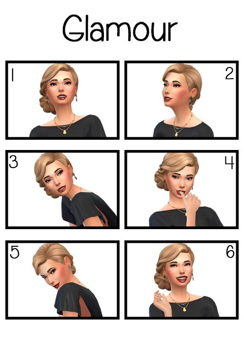 a woman with blonde hair is shown in four different poses, including the face and shoulders