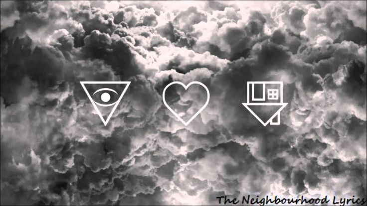 three hearts and arrows in the clouds