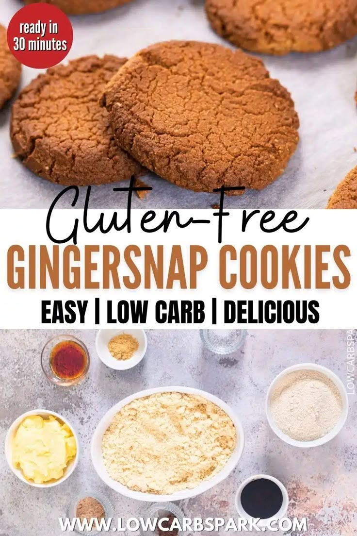 gluten - free ginger snap cookies are easy to make and delicious