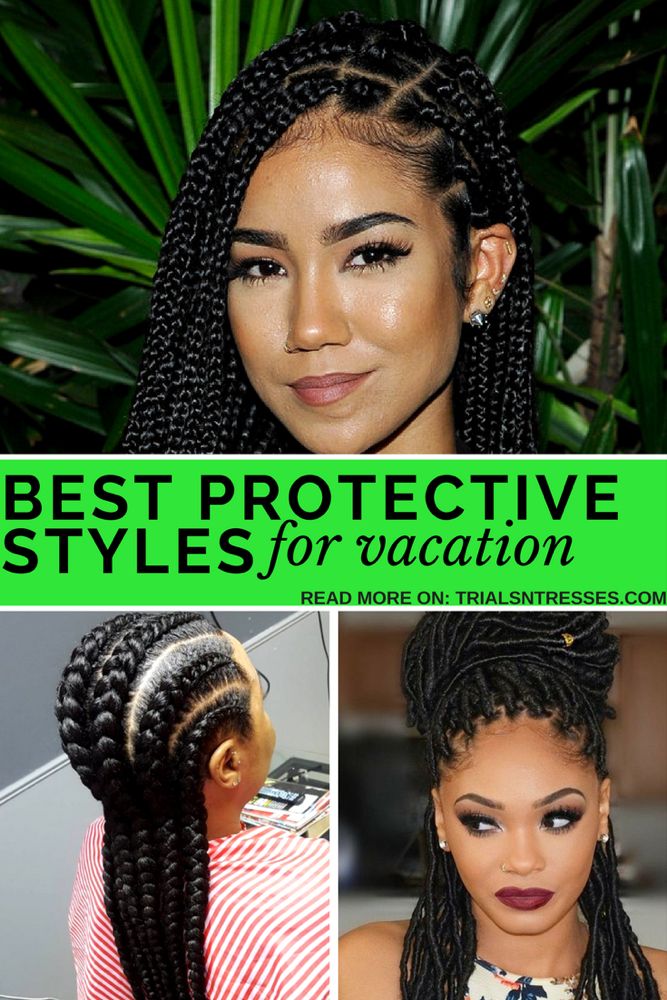 Best Protective Styles For Vacation - Trials N Tresses African American Vacation Hairstyles, Protective Style For Vacation, Black Hairstyles For Vacation, Protective Styles For The Beach, Protective Vacation Hairstyles, Travel Hairstyles For Black Women, Vacation Hairstyles For Black Women The Beach, Black Vacation Hairstyles, Vacation Braids The Beach