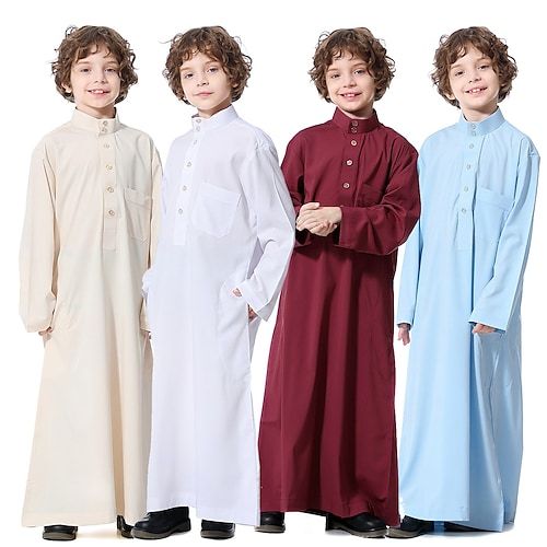 Sleeve Length:Long Sleeve; Gender:Boys; What's in the box:Leotard / Onesie; Types:Thobe / Jubba,Robe; Holiday:Ramadan; Style:Saudi Arabic,Religious; Material:Polyester; Age Group:Kid's; Characters:Muslim,Arabian; Cosplay Works:Cosplay; Listing Date:03/10/2023; Clothing Length:; Bust:; Height:; Shoulder Width:; Sleeve Length: Habits Musulmans, Islamic Wear, Abaya Designs Latest, Ramadan Collection, Dc Fashion, Muslim Kids, Trendy Baby Clothes, Muslim Outfits, Muslim Dress