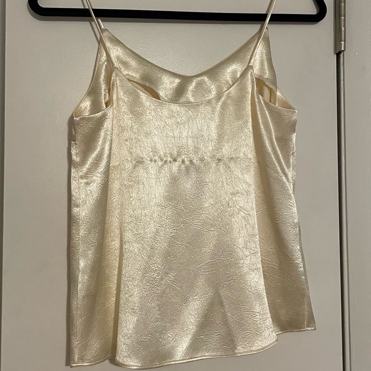 Ninewest, Never Worn Soft Satin Slip Tank. There Is No Stretch With This Shirt. Not Cropped Length Satin Slip, Cream And Gold, Nine West, Womens Tops, Satin, Cream, Women Shopping, Gold, Color