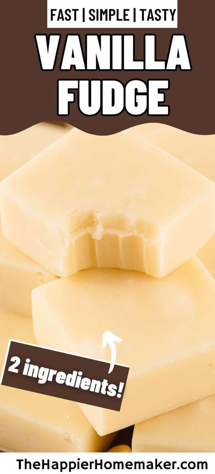 vanilla fudge recipe with 2 ingredients