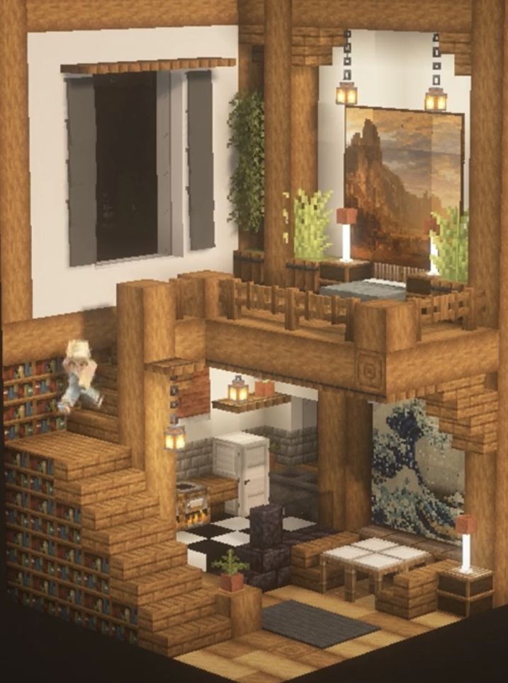 the inside of a house with wooden walls and flooring is shown in this video game