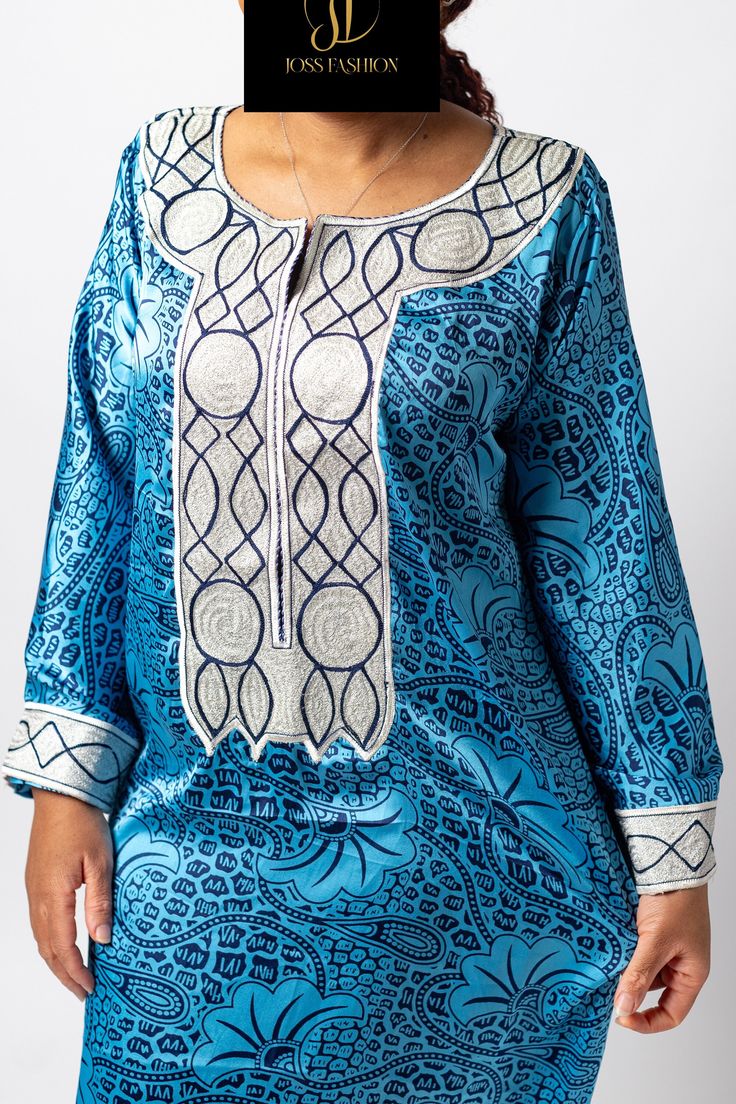 African Embroidered silk for wedding, birthday and big occasion... Kaftan dress Silk Party Dress With Embroidered Neckline, Elegant Kurta With Embroidered Neckline For Festivals, Festive Blue Dress With Embroidered Neckline, Elegant Silk Kaftan For Festivals, Elegant Festive Multicolor Embroidered Kaftan, Festive Elegant Multicolor Embroidered Kaftan, Elegant Embroidered Neckline Dress For Festivals, Elegant Dresses With Embroidered Neckline For Festivals, Multicolor Embroidered Dress For Eid Party