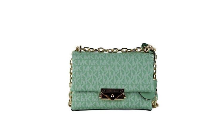 Style: Michael Kors Cece Small Convertible Flap Crossbody Shoulder Bag (Sea Green Multi)
Material: Signature PVC and Smooth Leather
Features: Adjustable Chain/Leather Strap (Crossbody or Shoulder Wear), Outer Slip Pocket, Push Lock Flap Closure, 2 Main Inner Compartments, 3 Inner Card Slots
Measures: 18.41 cm W x 12.7 cm H x 9.52 cm D Michael Kors Crossbody Bag, Handbag Wallet, Sea Green, Leather Chain, Green Bag, Satchel Bags, Shoulder Handbags, Crossbody Shoulder Bag, Belt Bag