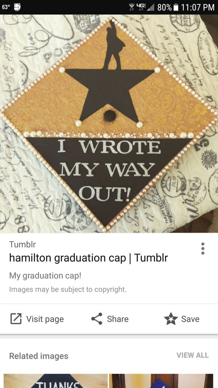 an image of graduation caps on the app store's facebook page, with caption that reads i wrote my way out