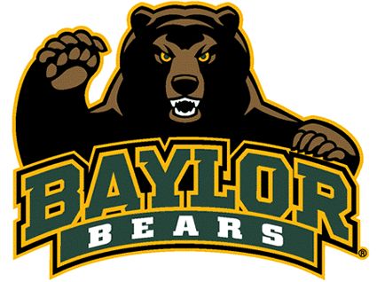 a black bear mascot with the word baylor bears on it's chest and arms