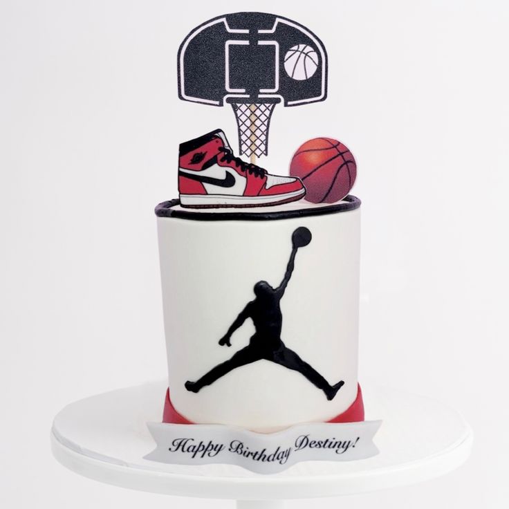 Air Jordan Sneaker Basketball Cake - Sweet E's Bake Shop Basketball Shoe Cake, Buttercream Basketball Cake, Birthday Cakes Basketball, Jordan 1 Cake Ideas, Nike Themed Cake, Air Jordan Cake Ideas, Basketball Cakes Ideas, Nike Jordan Cake, Jordan Theme Cake