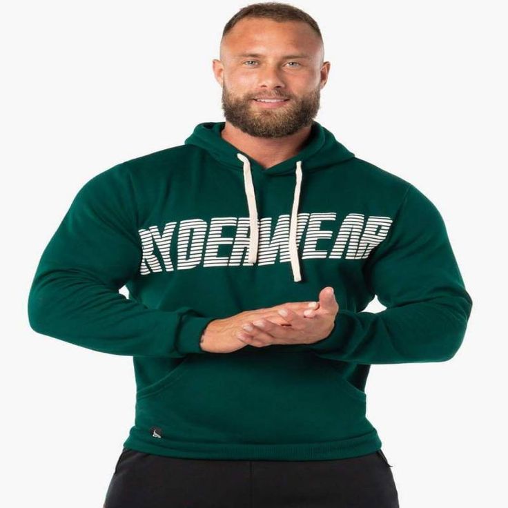 BLOCK FLEECE PULLOVER HOODIE   FOREST GREEN  UNISEX  Easy 30 day return policy Green Gym Hoodie With Drawstring Hood, Green Athleisure Sweats With Drawstring Hood, Green Drawstring Hood Sweats For Athleisure, Green Drawstring Hood Sweats For Sports, Green Long Sleeve Winter Activewear, Green Hooded Hoodie For Workout, Green Hoodie For Gym In Winter, Green Winter Hoodie For Gym, Winter Green Hoodie For Gym