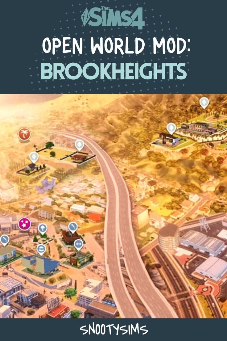 sims4's open world mod brochure for brookights, which is now available on the app store