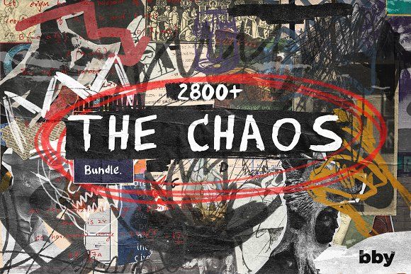 a collage of graffiti and the words, the chaoss are overlaided