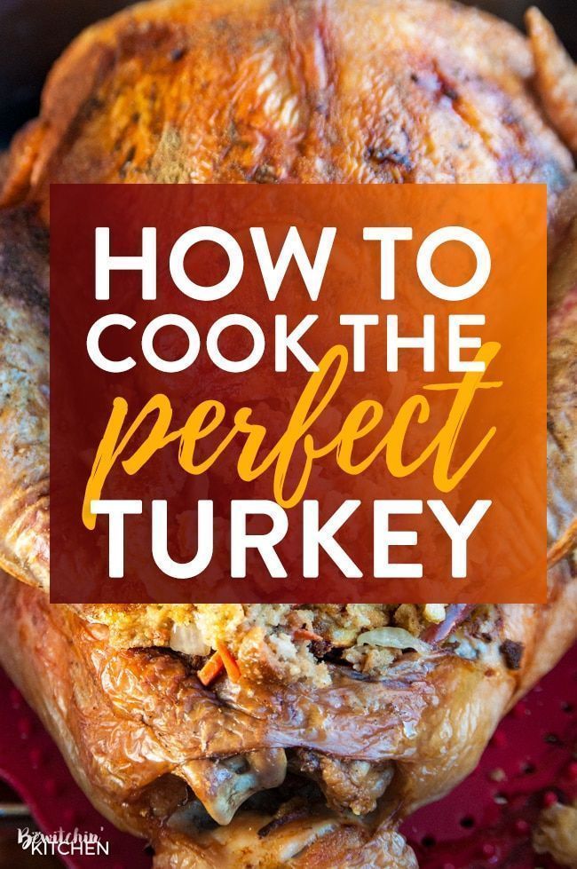 the words how to cook the perfect turkey on top of a red plate with an image of