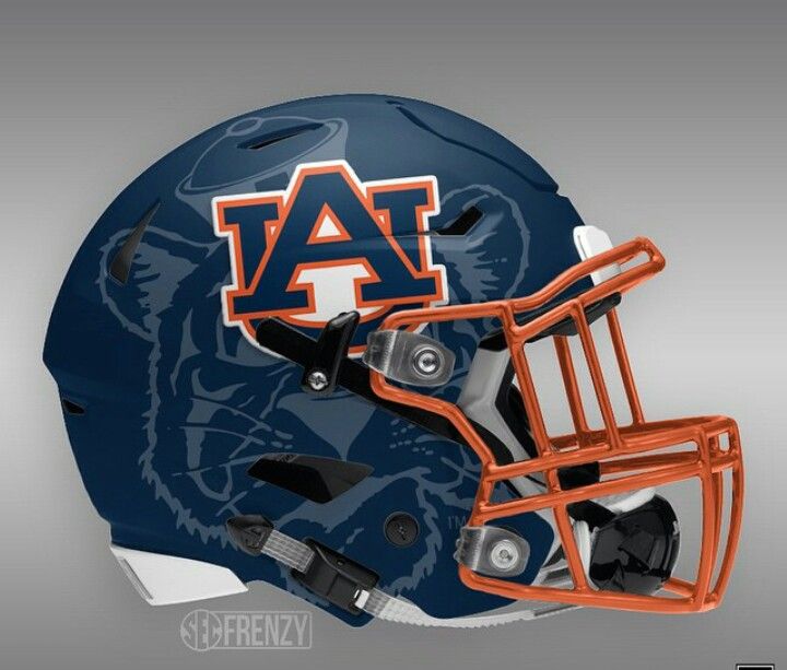 a helmet with the auburn tigers on it