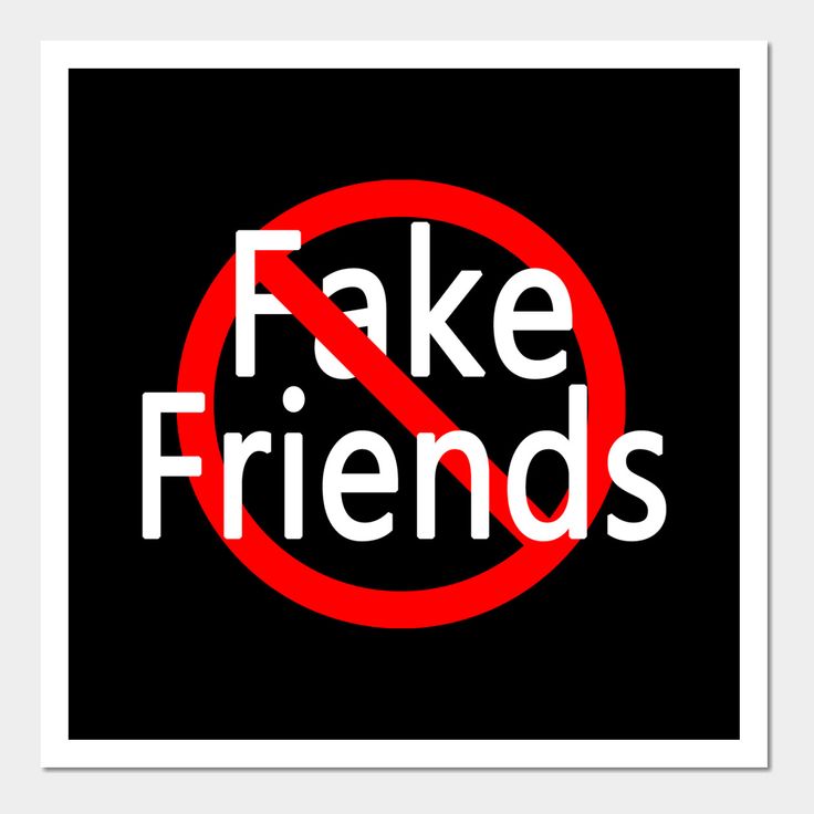 a sign that says fake friends in white on a black background with the words fake friends underneath it